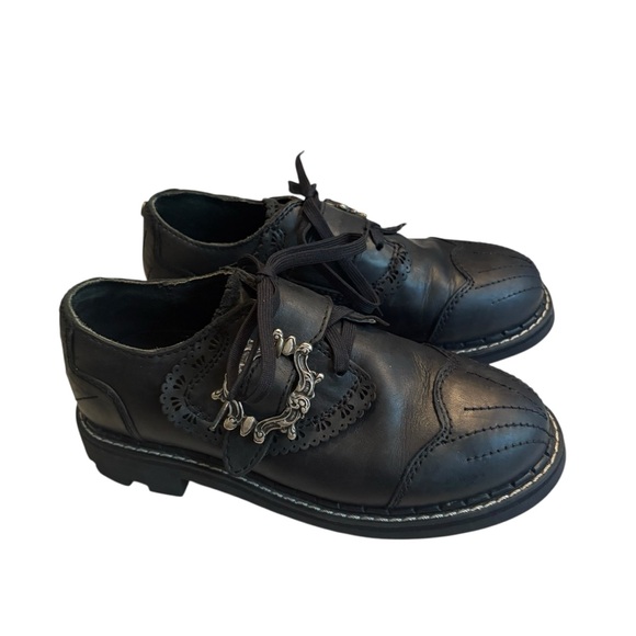 John Fluevog Discontinued 7TH Heaven Capellan Buckled Derby Shoe, Sz 6 - Picture 3 of 16